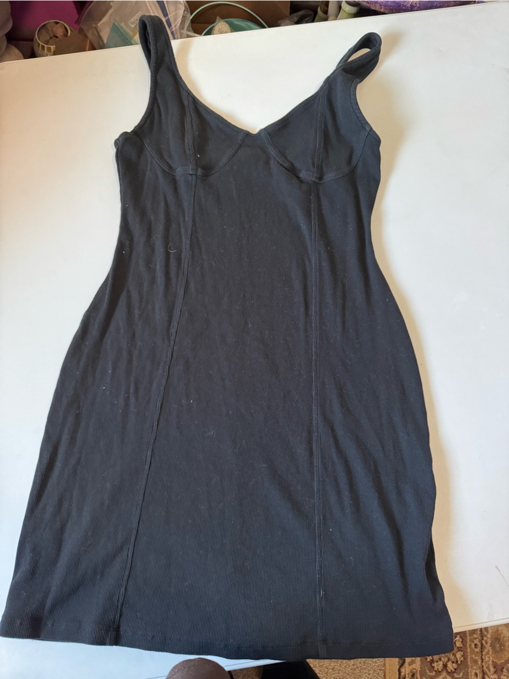aerie Black Sleeveless Mini Dress